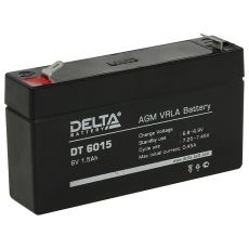 Аккумулятор для ИБП Delta Battery DT 6015 1,5А/ч-6Vст EN1 - прямая 97x24x58